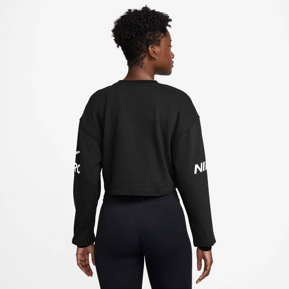NIKE PRO DRI-FIT WOMENS FRENCH TERRY LOOSE CREW