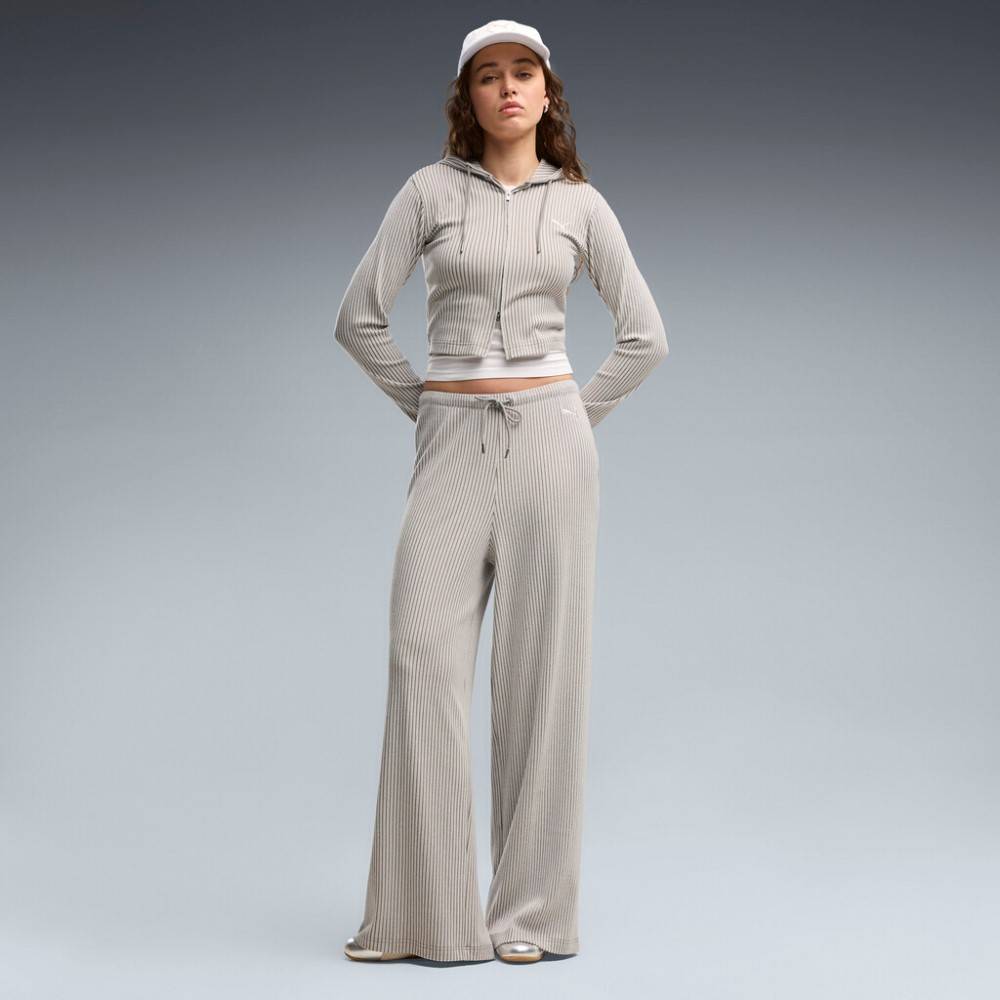 PUMA ESS RIBBED WIDE LEG SOFT TOUCH PANTS OP