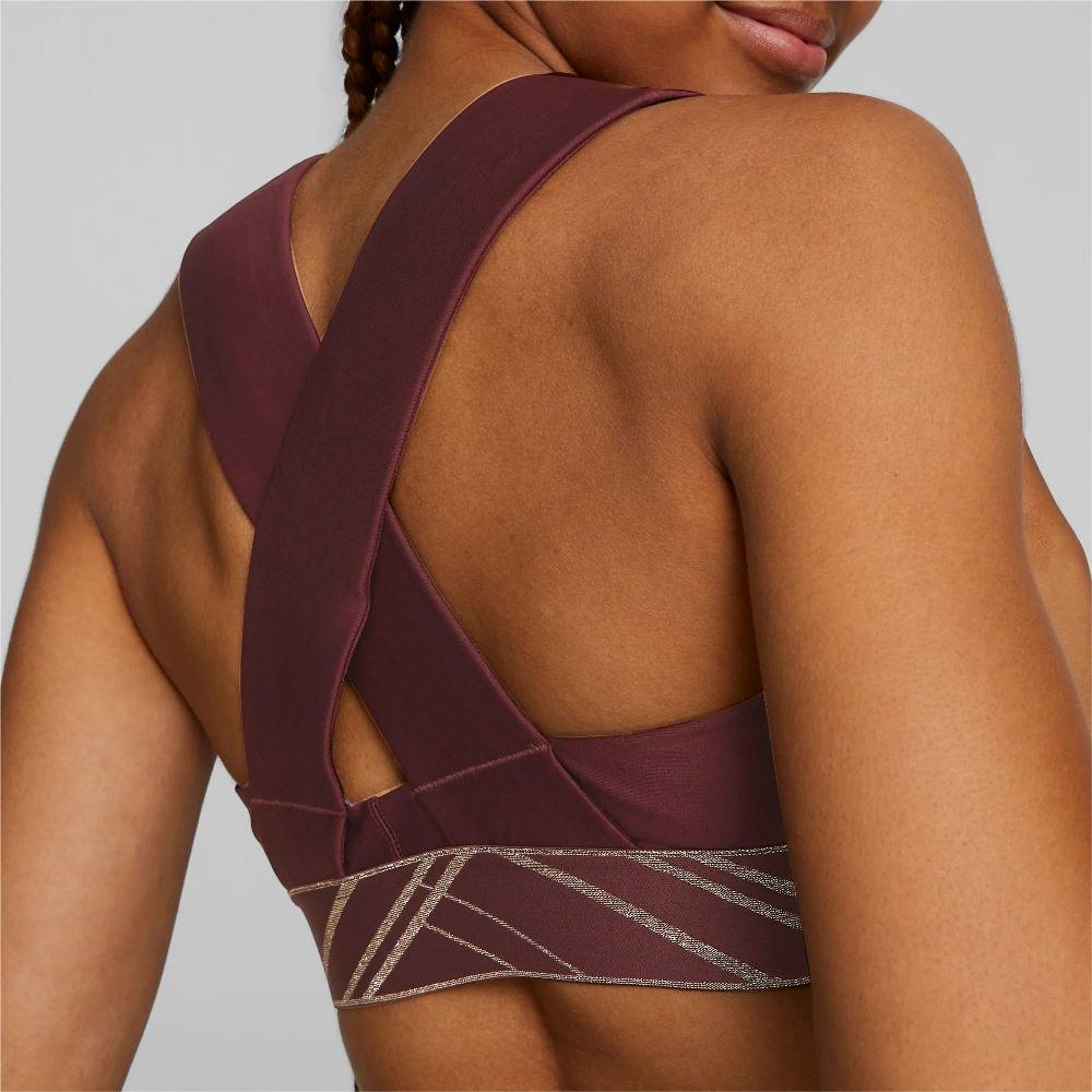 PUMA MID IMPACT DECO GLAM TRAINING BRA