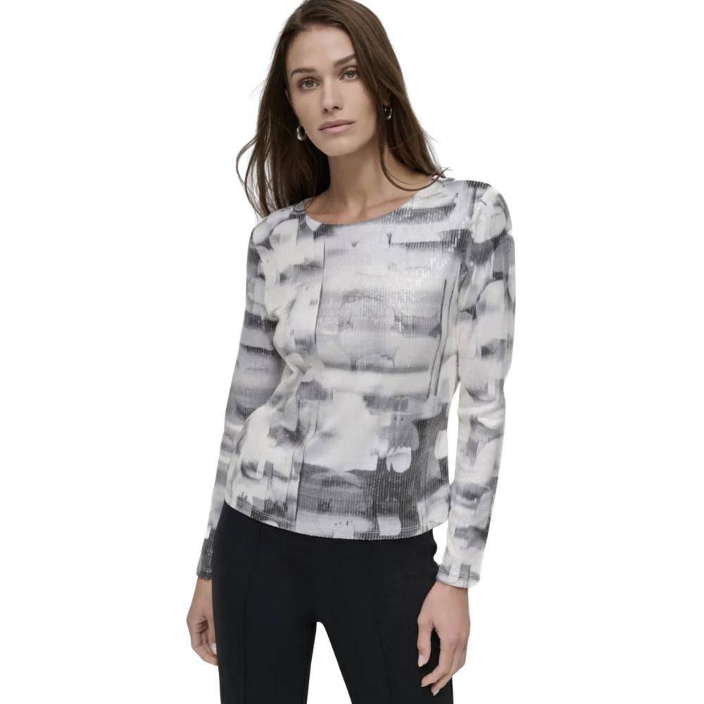 DKNY ALL OVER SEQUIN TOP