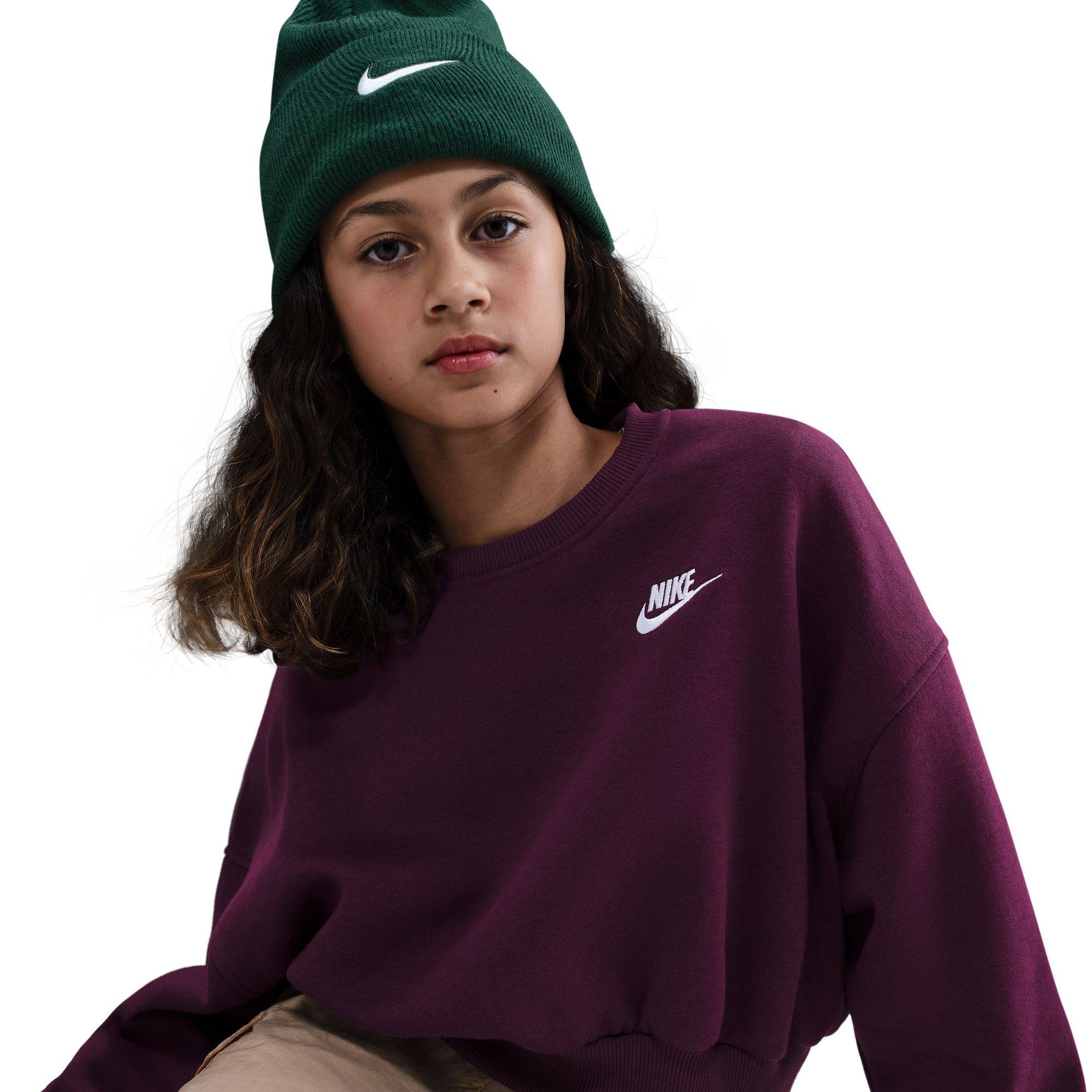 NIKE GIRLS NSW FLEECE BOXY CREW-NECK