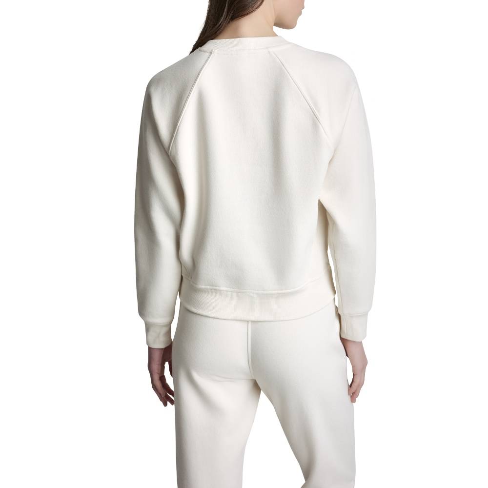 DKNY SHADOW VARSITY LOGO CREW NECK