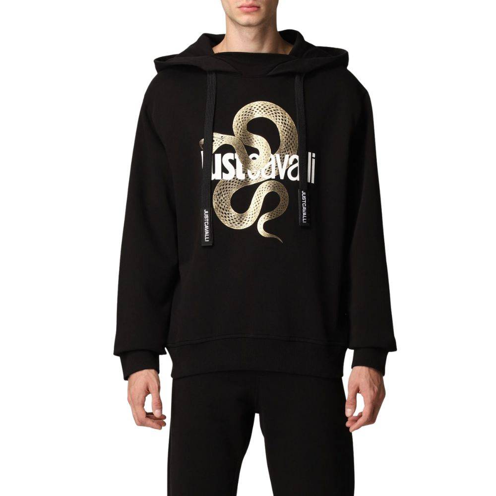 JUST CAVALLI GOLD PRINT SWEATSHIRT