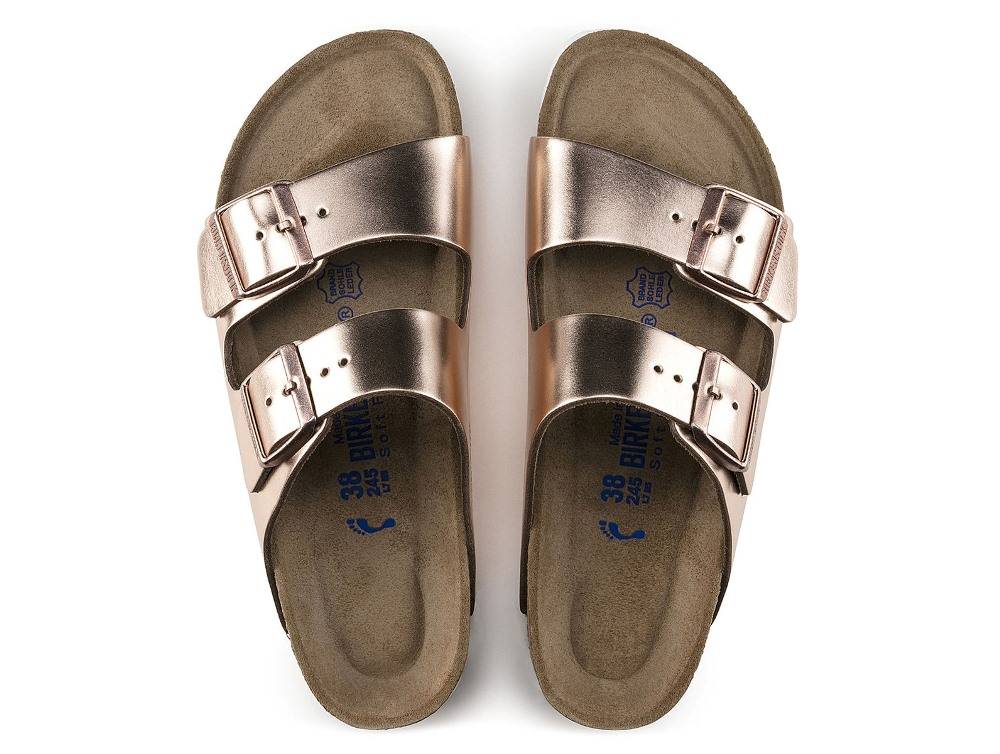 BIRKENSTOCK LEATHER ARIZONA SOFT FOOTBED LENA NARROW