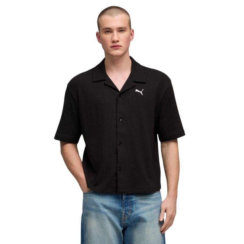 PUMA WARDROBE ESS WAFFLE BOXY SHIRT