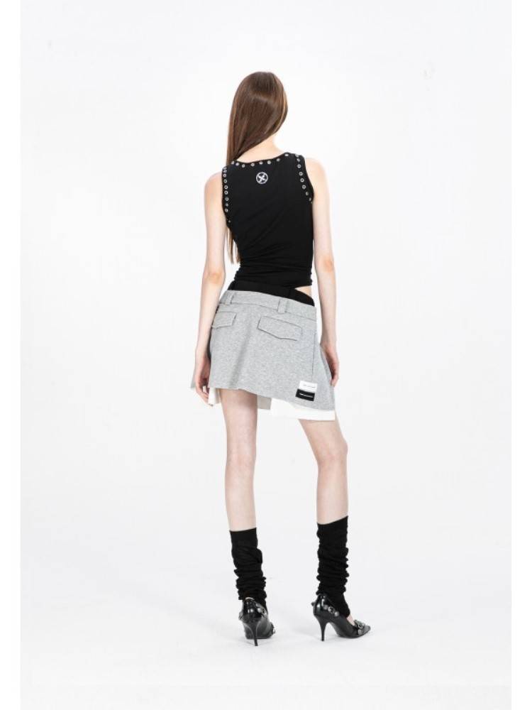 MWM BLACK SLIM BODYSUIT STUDDED NECKLINE