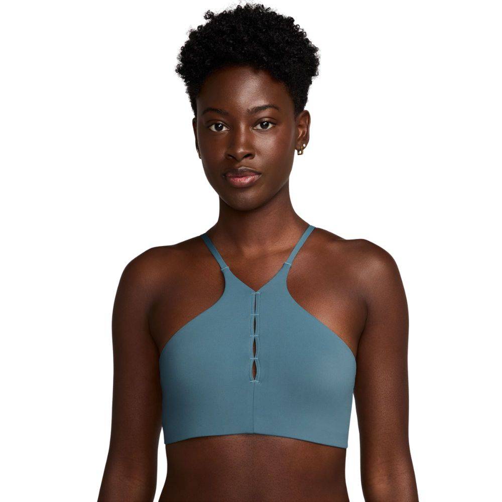 NIKE ONE DLIGHT-SUPPORT PADDED HIGH-NECK SPORT BRA