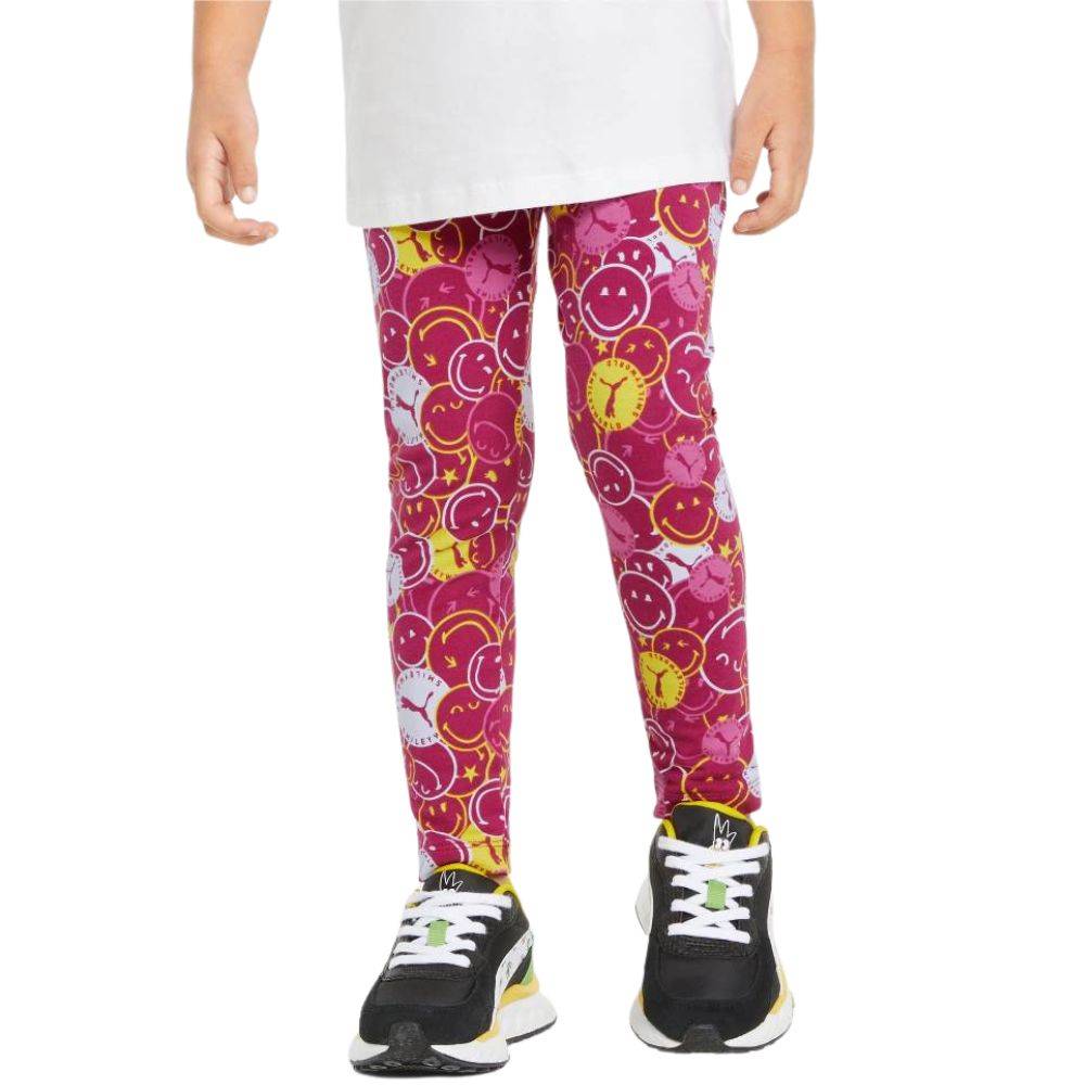 PUMA X SMILEY WORLD GIRLS PRINTED LEGGINGS