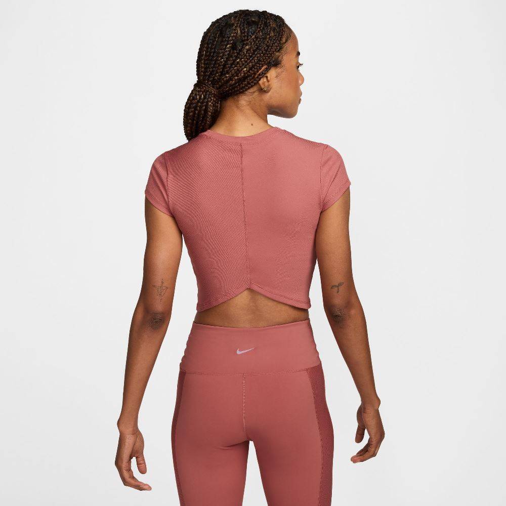NIKE ONE RIB SHORT-SLEEVE CROPPED TOP