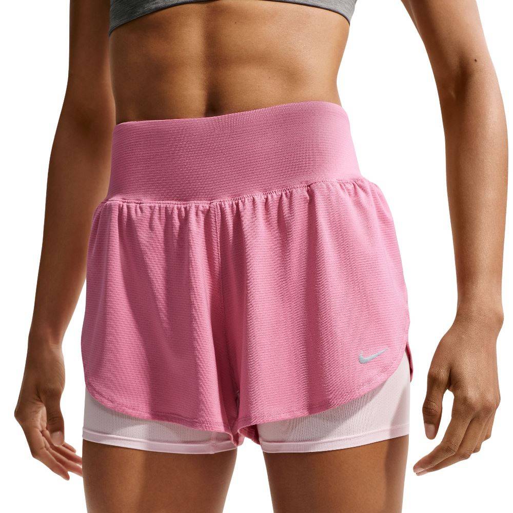 NIKE WOMENS MESH 2-IN-1 TRAINING SHORT