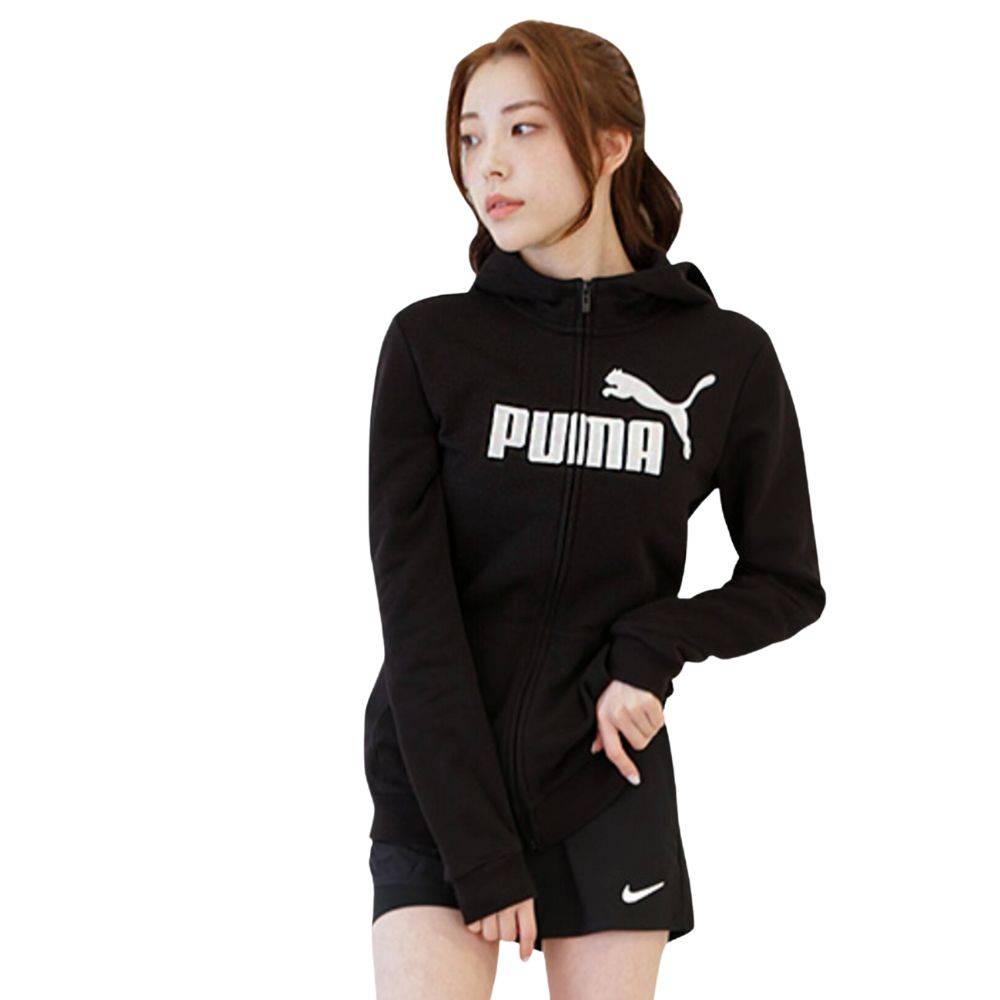 PUMA ESS+ LOGO GIRLS FULL-ZIP HOODIE