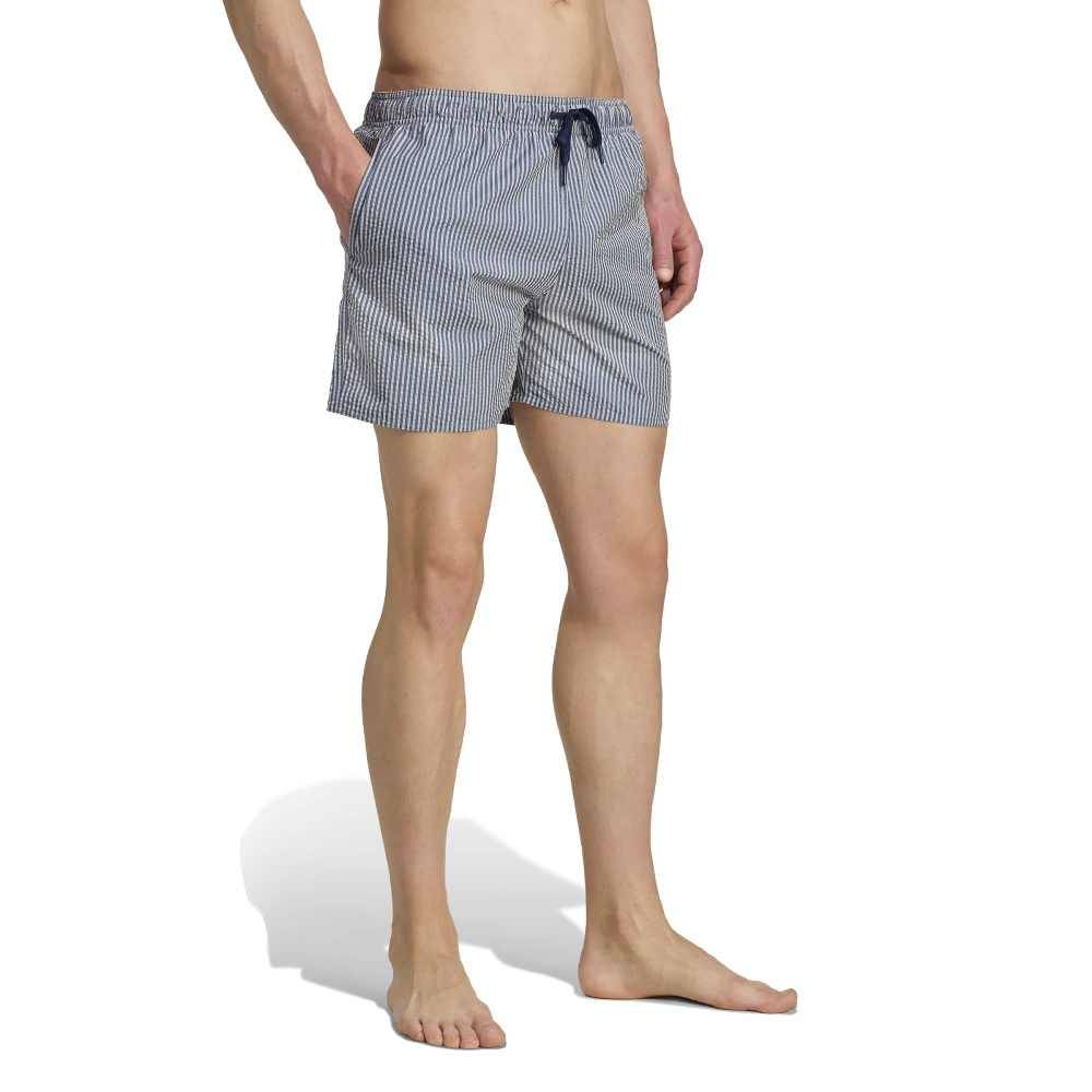 ADIDAS M SEERSUCKER STRIPY SWIM SHORTS 5 INCH