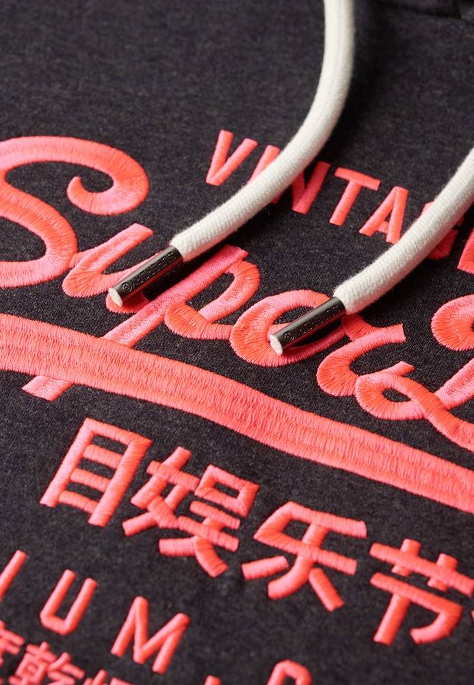 SUPERDRY NEON VINTAGE LOGO GRAPHIC HOODIE