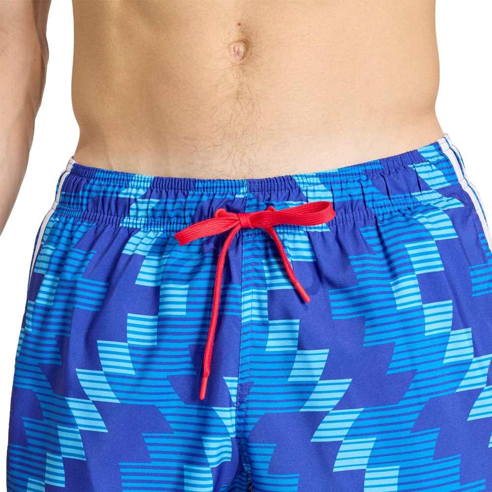 ADIDAS M FOOTBALL-INSPIRED GRAPHIC SWIM SHORTS 5-INCH