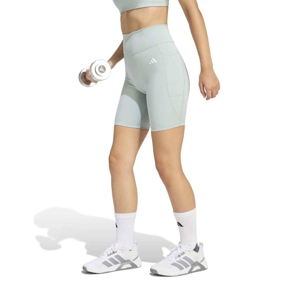 ADIDAS OPTIME ESSENTIALS STASH POCKET 7INCH SHORT LEGGINGS