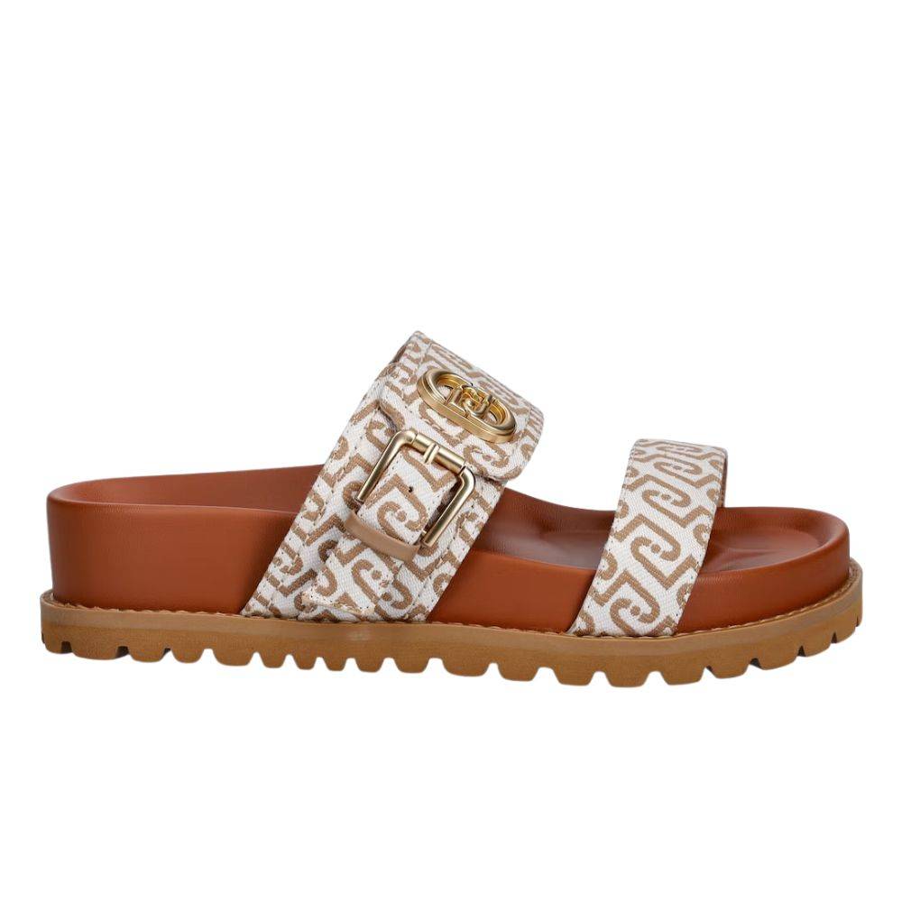 LIU JO LIVIA 02 - MONOGRAM JACQUARD SANDAL