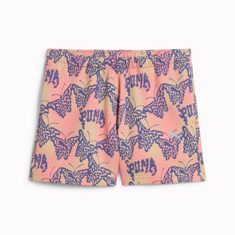 PUMA BUTTERFLY VIBE AOP HIGH WAIST SHORTS TR G