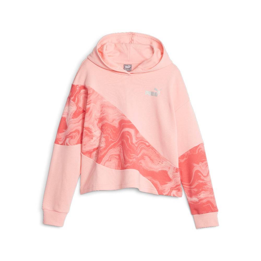 PUMA GIRLS POWER CAT MARBLEIZED HOODIE