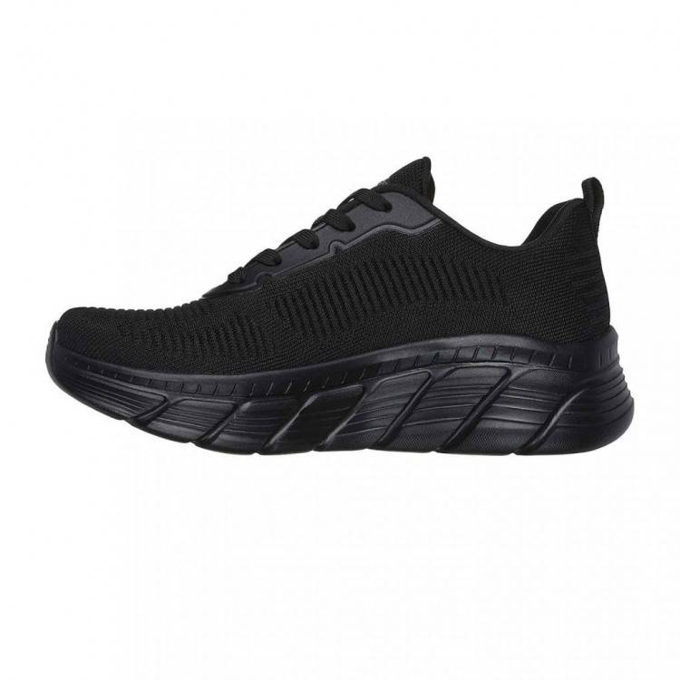 SKECHERS BOBS B FLEX HI - ENGINEERED KNIT FASHION LACE UP SNEAKER