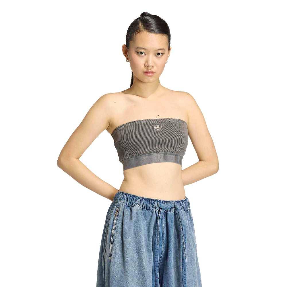 ADIDAS ORIGINALS ESSENTIALS RIB BANDEAU TOP WASHED
