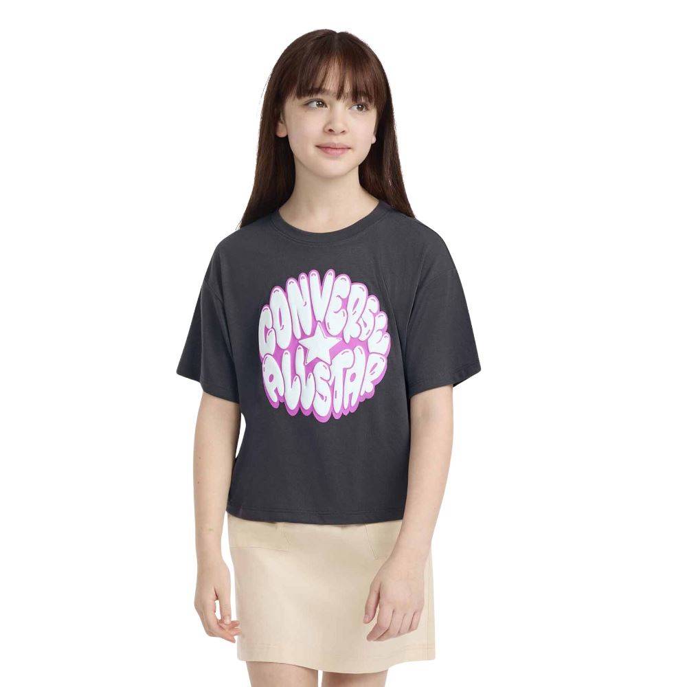 CONVERSE GIRLS BUBBLE GRAPHIC BOXY TEE