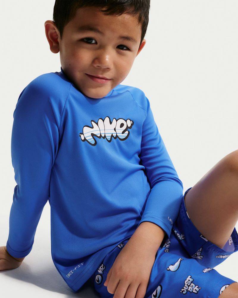 NIKE SWIM SET LITTLE BOYS LONG SLEEVE TOP & SHORT 2 PIECE SET