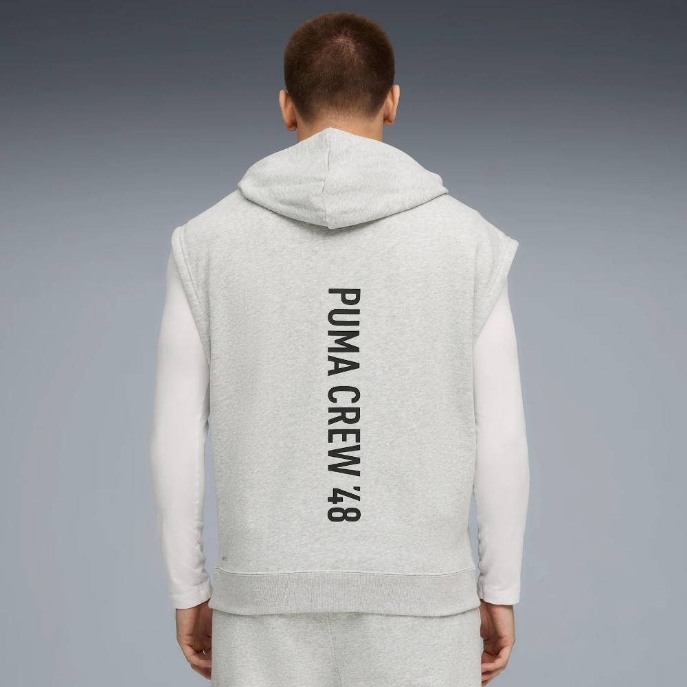 PUMA M GRAPHIC FRENCH TERRY SLEEVELESS HOODIE