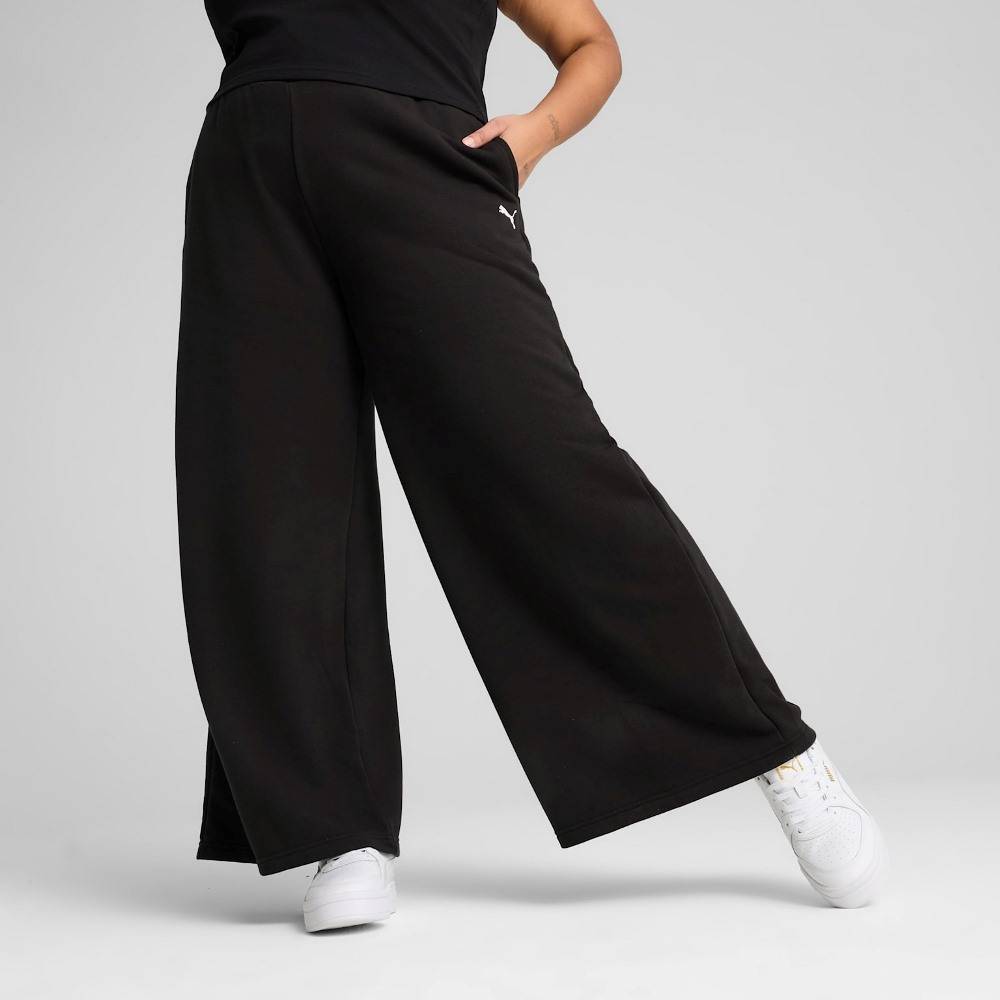PUMA WARDROBE ESS RELAXED WIDE LEG SWEATPANTS TR