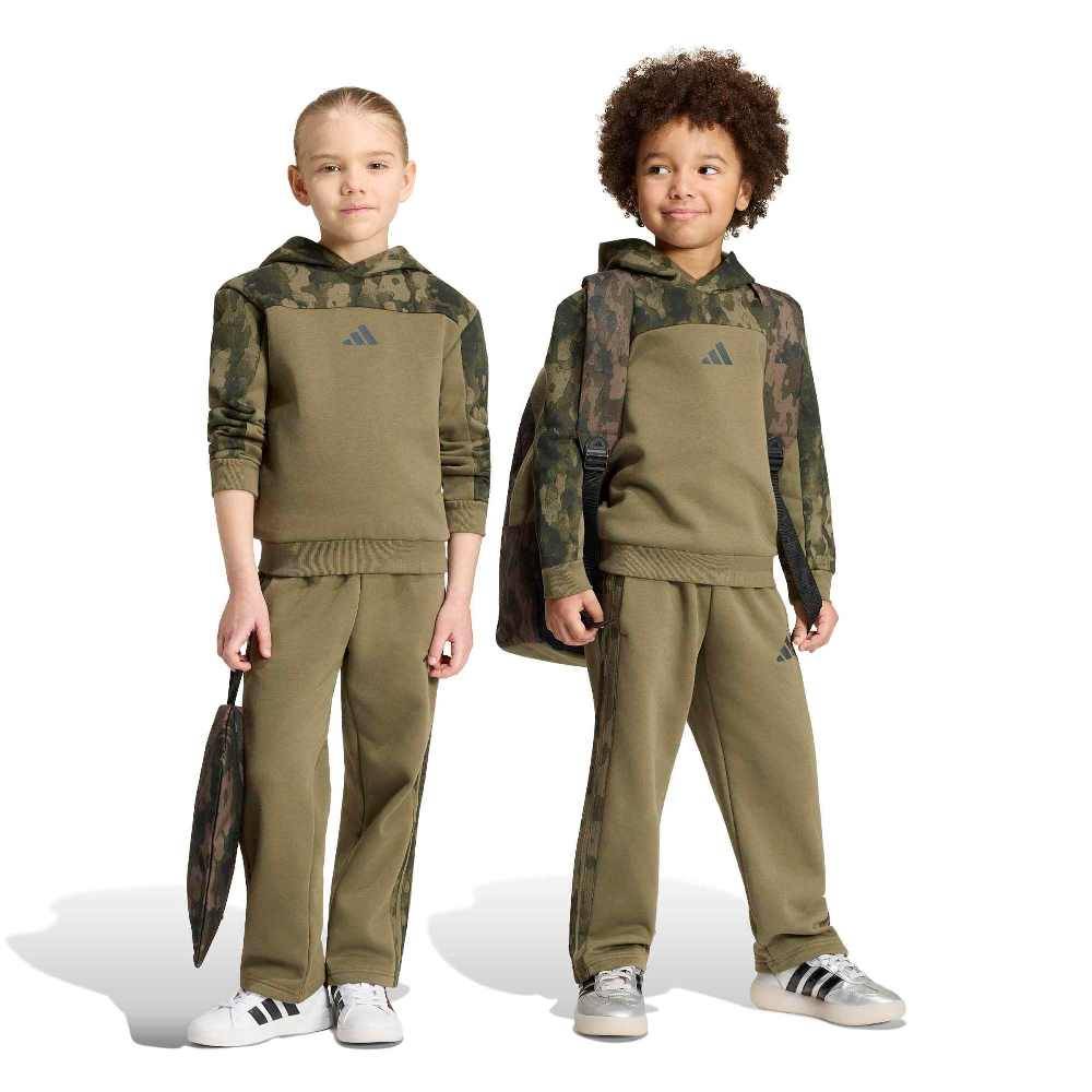 ADIDAS LITTLE KIDS SEASONAL ESSENTIALS HOODED FLEECE JOGGER SET LITTLE