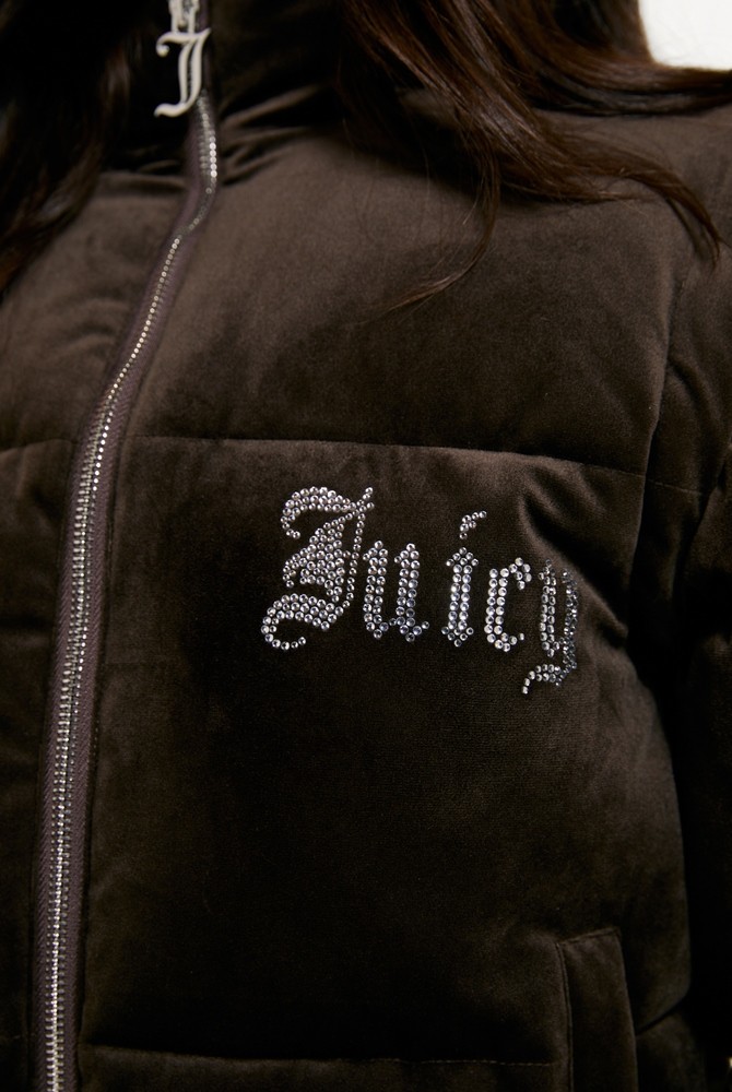 JUICY COUTURE MARGO DIAMANTE CONVERTIBLE PUFFER GILET