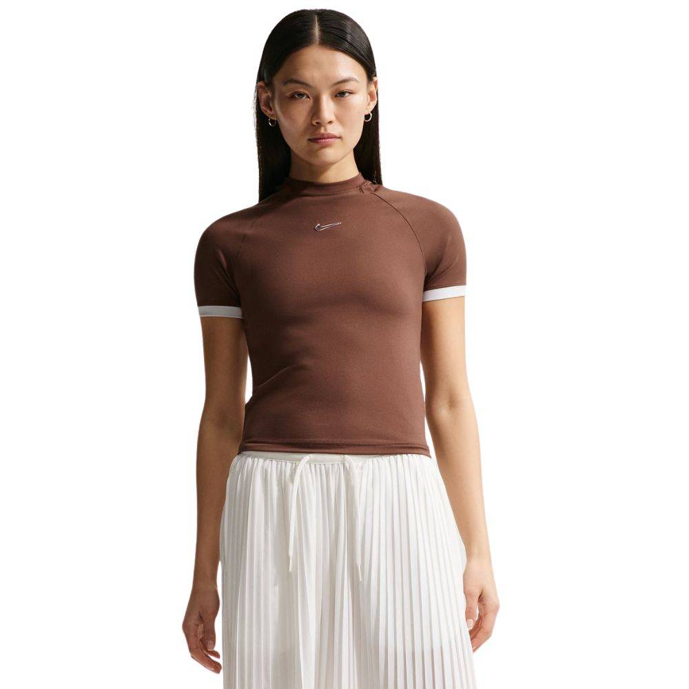 NIKE WOMENS FITTED SHORT-SLEEVE TOP