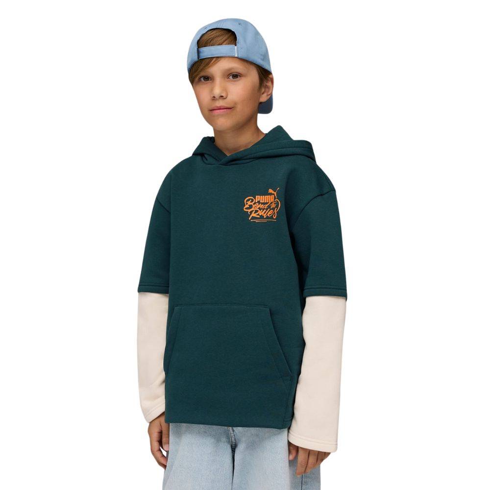 PUMA MID90S LAYERED HOODIE FLEECE B