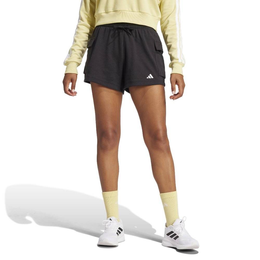 ADIDAS ESSENTIALS SMALL LOGO FRENCH TERRY CARGO SHORTS