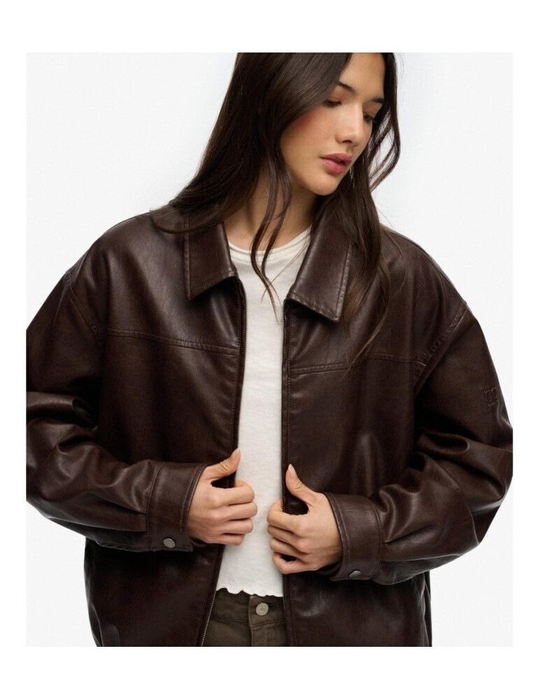 SUPERDRY COLLARED OVERSIZED BOMBER