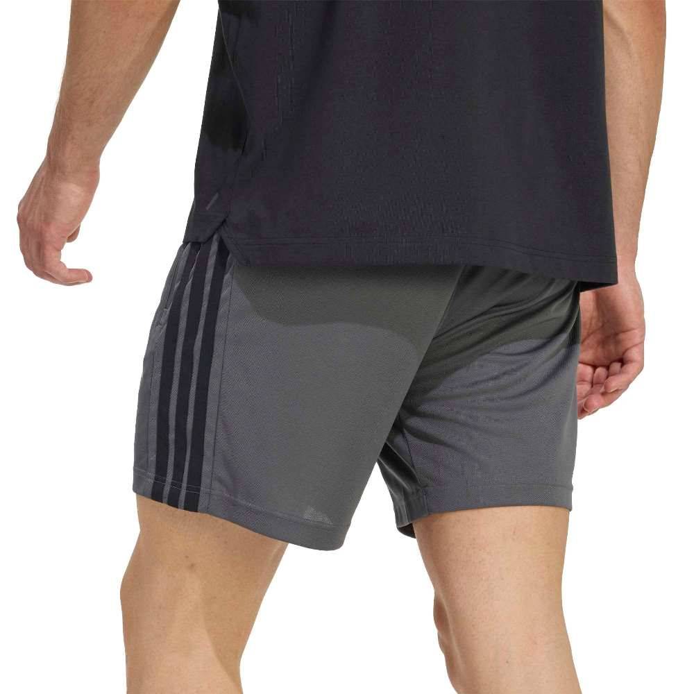 ADIDAS M WORKOUT ESSENTIALS BASE 3-STRIPES PIQUE 7 INCH SHORTS