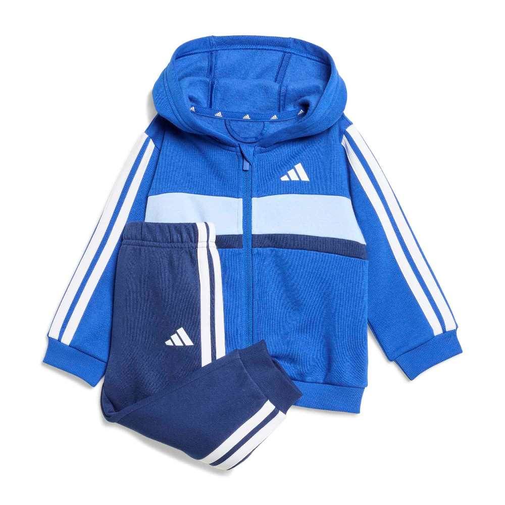 ADIDAS INFANT ESSENTIALS TIBERIO 3 STRIPES FLEECE TRACKUIT