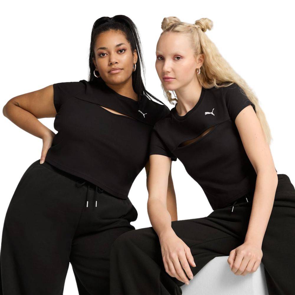 PUMA WARDROBE ESS CUT-OUT BABY TEE