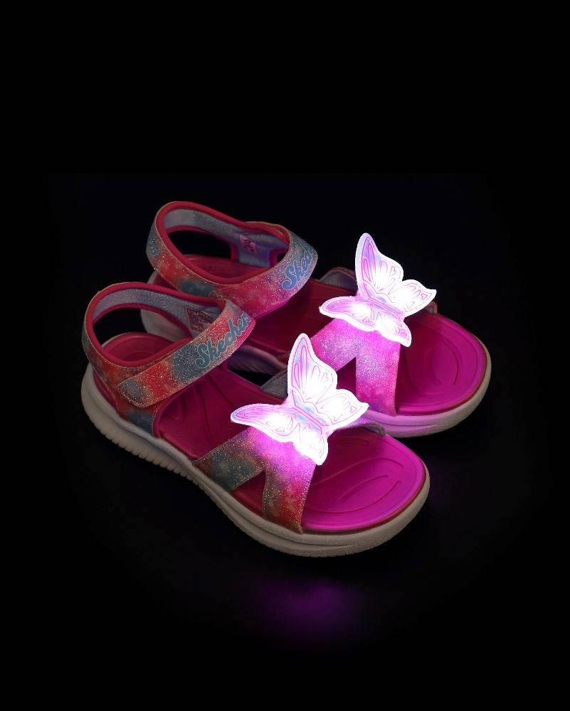 SKECHERS JUMPSTERS SANDAL: BUTTERFLY BRITES GIRLS SHOES