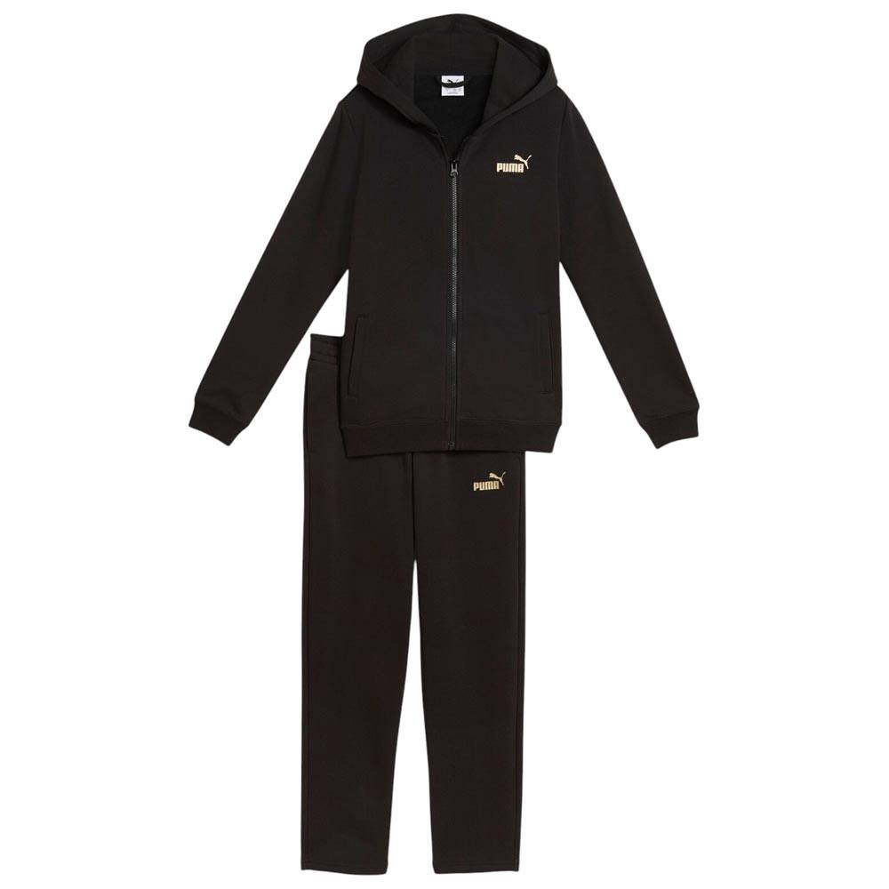 PUMA METALLIC HOODED SWEAT SUIT FLEECE G