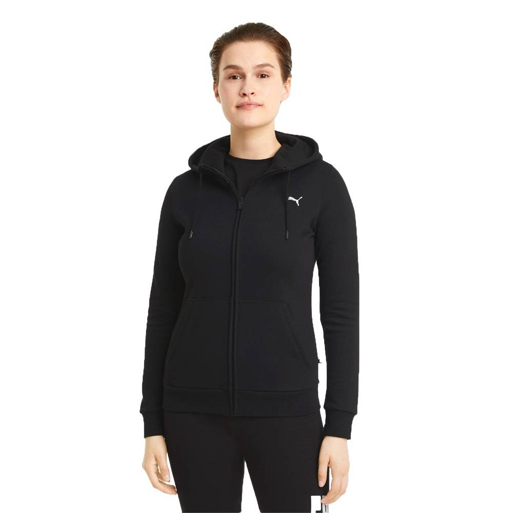 PUMA WOMENS ESS SMALL LOGO FULL-ZIP HOODIE
