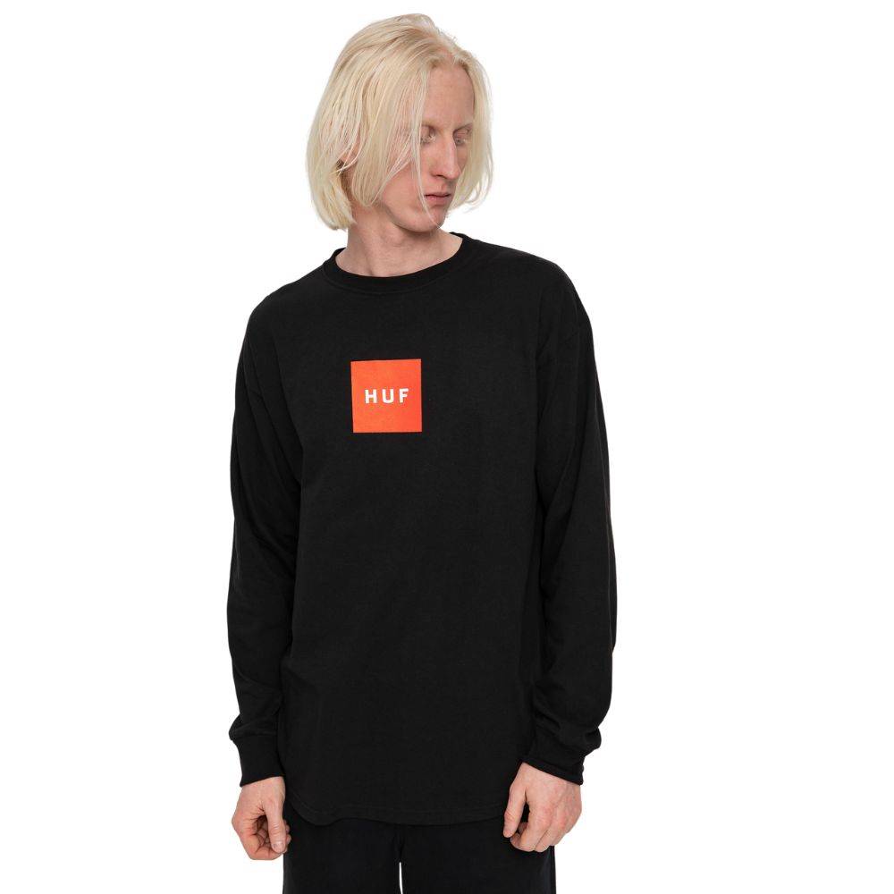 HUF ESSENTIALS BOX LOGO LONG SLEEVE TEE