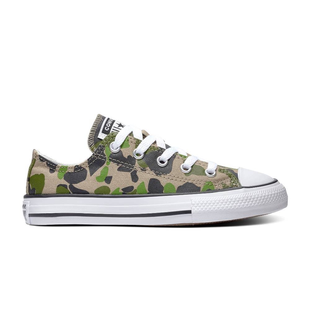 CONVERSE ALL STAR CAMO LOW KIDS SHOES
