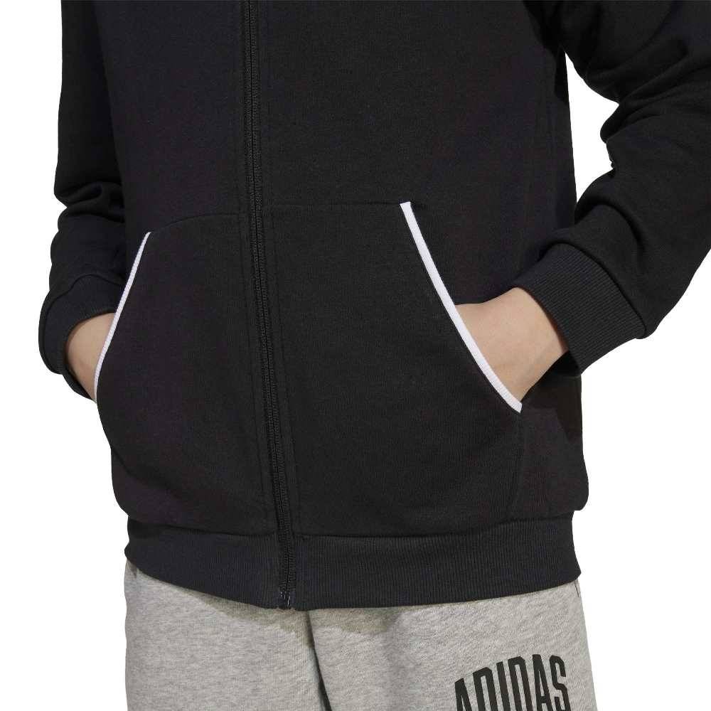ADIDAS YOUTH SEASONALS ESSENTIALS COLLEGIATE TYPOGRAPHY FULL ZIP HOODY