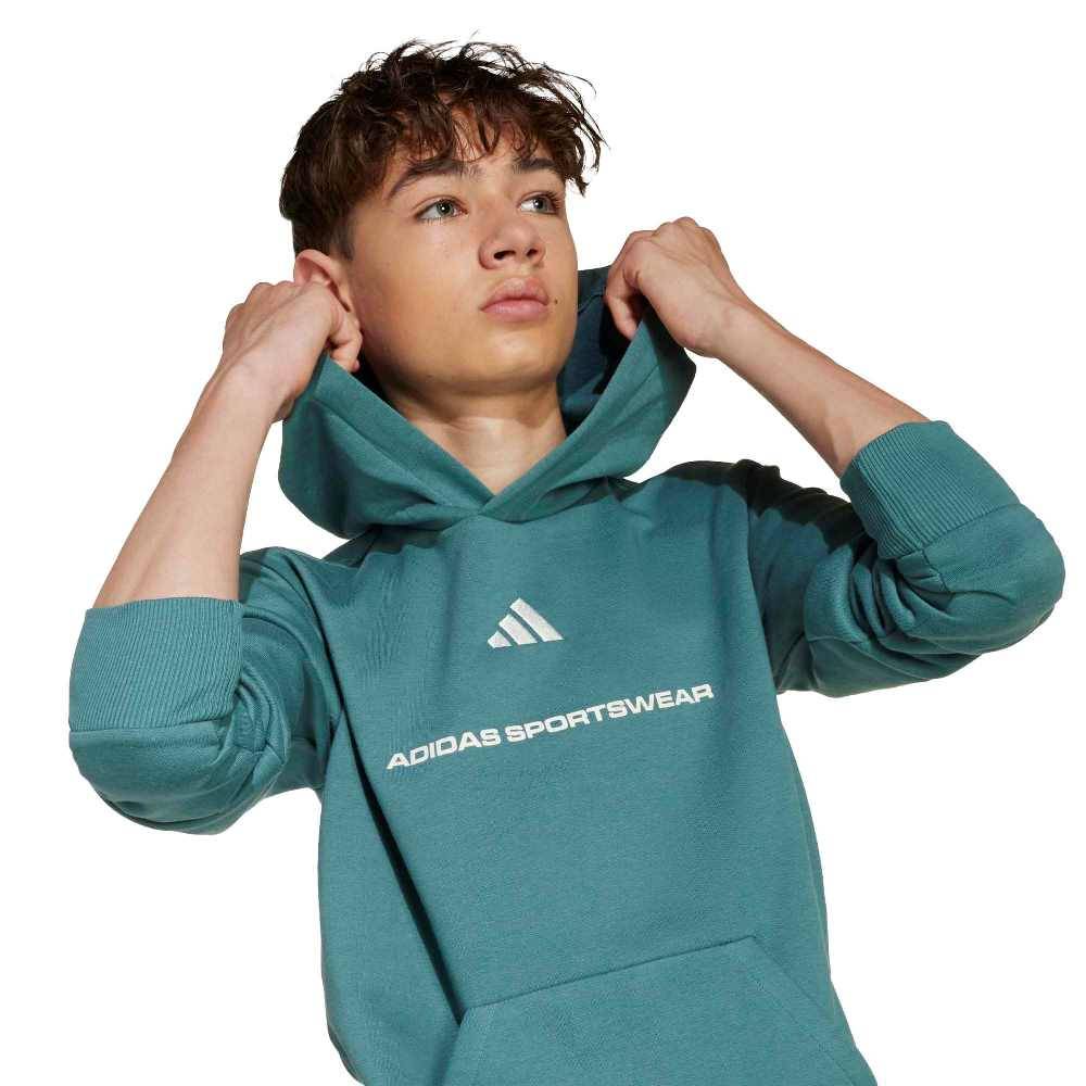 ADIDAS BOYS SLOGAN FLEECE HOODIE