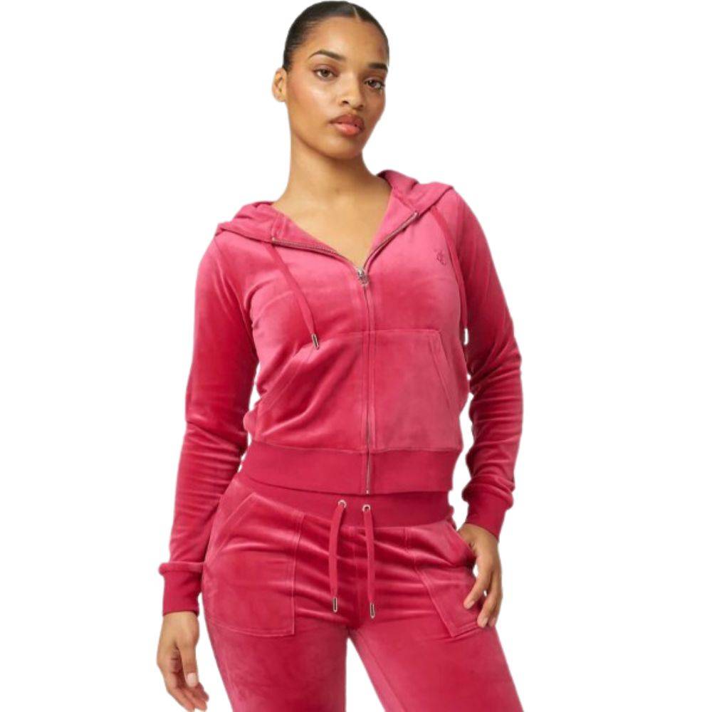 JUICY COUTURE ROBERTSON CLASSIC VELOUR ZIP HOODIE