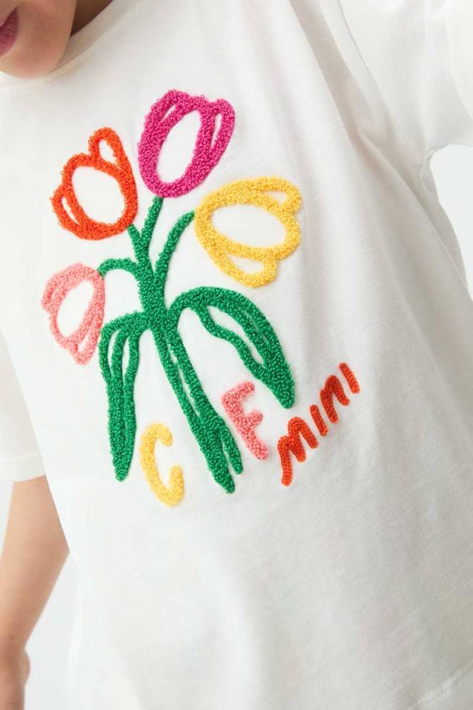 COMPANIA FANTASTICA COTTON T-SHIRT WITH PRINT