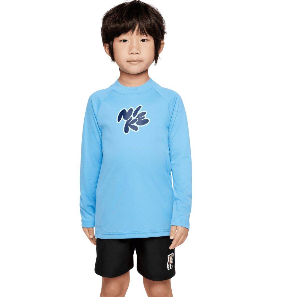 NIKE LITTLE BOYS BUBBLE SCRIPT LONG SLEEVE HYDROGUARD