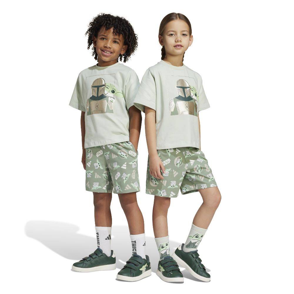 ADIDAS LITTLE KIDS STAR WARS MANDALORIAN T-SHIRT SET
