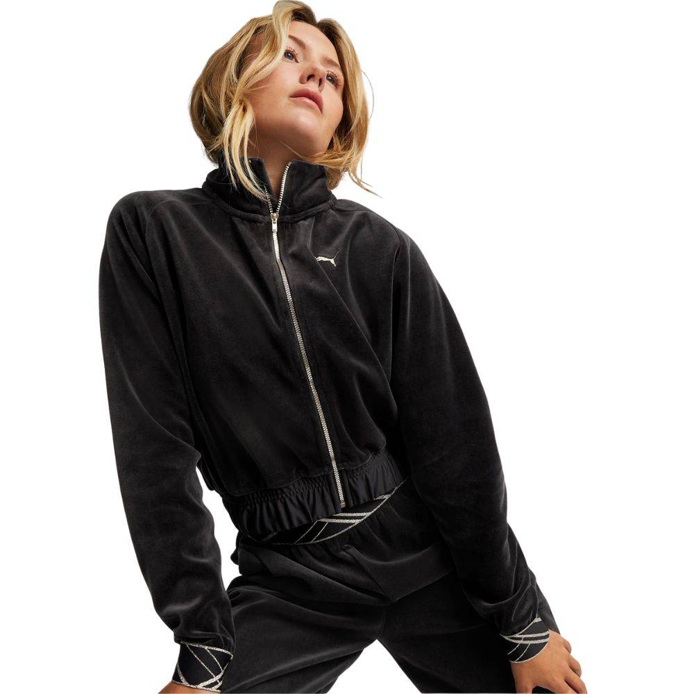 PUMA DECO GLAM VELOUR ULL-ZIP JACKET