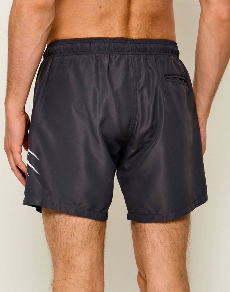 PLEIN SPORT LOGO PATCH RIPSTOP DRAWSTRING SWIM SHORT